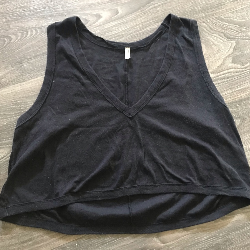 High low crop tank